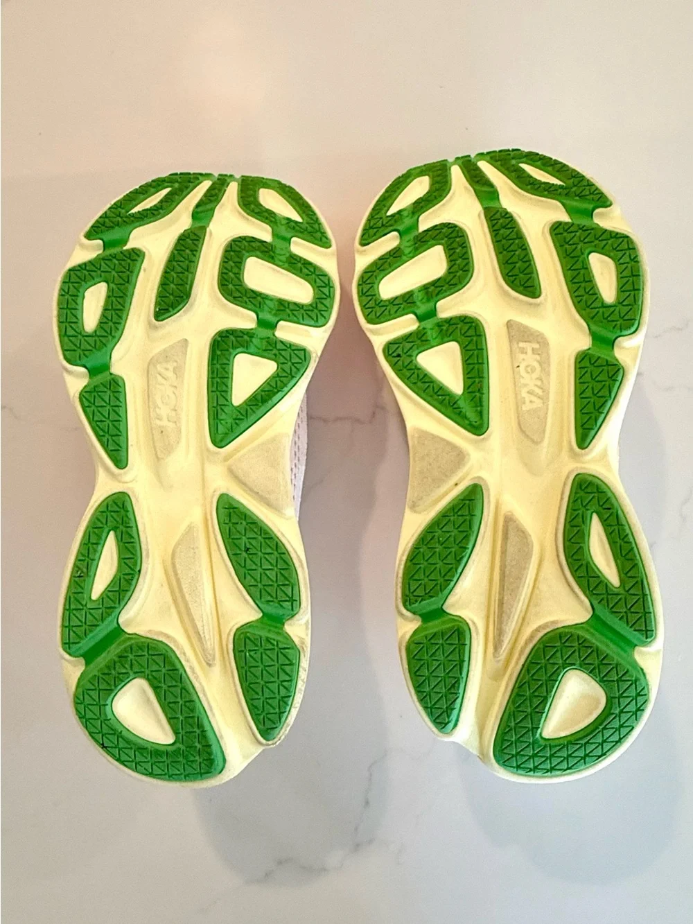 HOKA Bondi 8 Women’s Sneakers Size 8.5, Blanc de Blanc Solar Flare